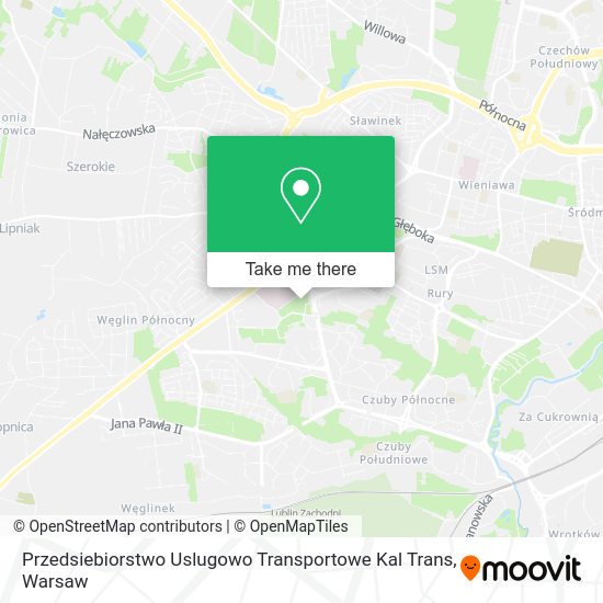 Карта Przedsiebiorstwo Uslugowo Transportowe Kal Trans