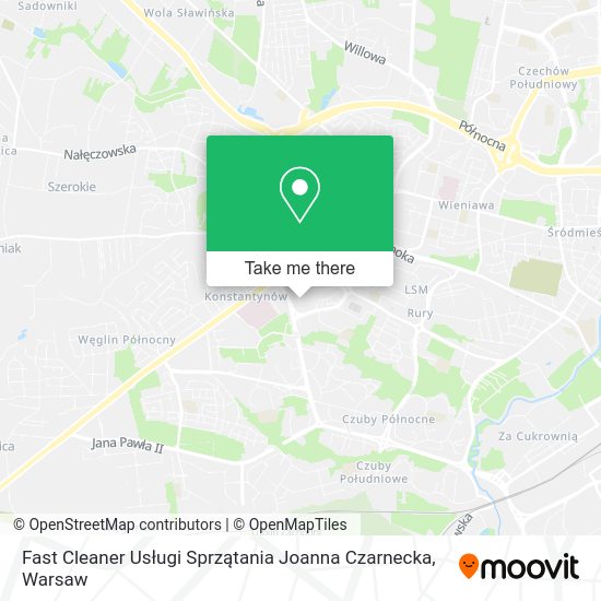 Fast Cleaner Usługi Sprzątania Joanna Czarnecka map