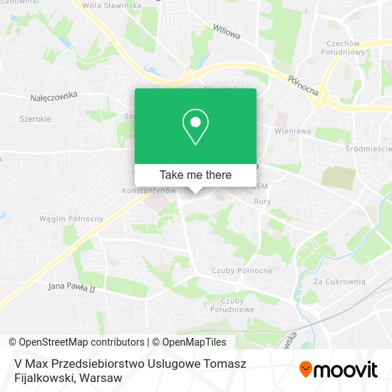 V Max Przedsiebiorstwo Uslugowe Tomasz Fijalkowski map