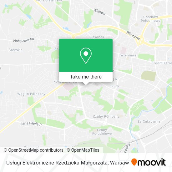 Usługi Elektroniczne Rzedzicka Małgorzata map