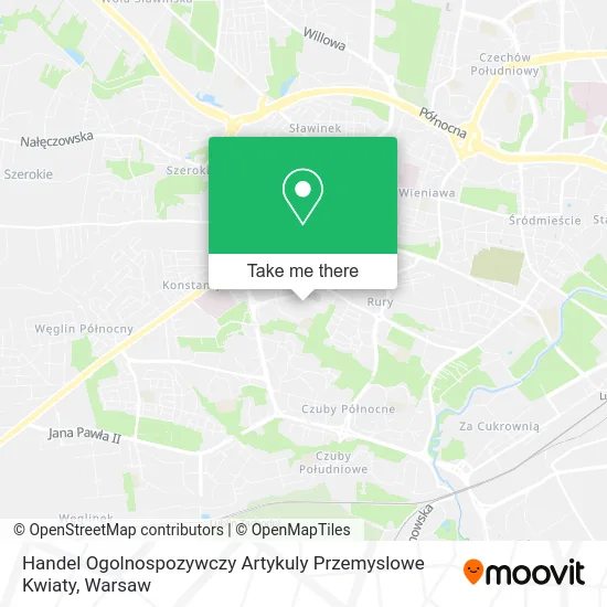 Карта Handel Ogolnospozywczy Artykuly Przemyslowe Kwiaty