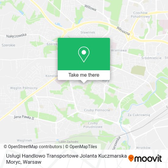 Usługi Handlowo Transportowe Jolanta Kuczmarska Moryc map