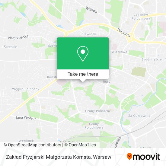 Zakład Fryzjerski Małgorzata Komsta map