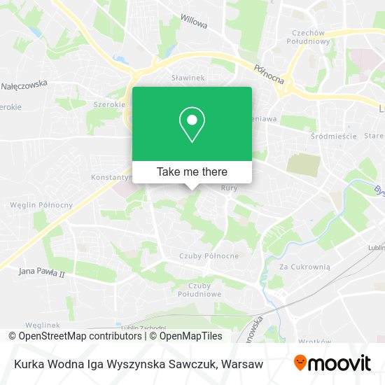 Kurka Wodna Iga Wyszynska Sawczuk map