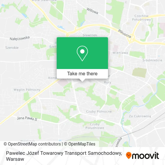 Карта Pawelec Józef Towarowy Transport Samochodowy