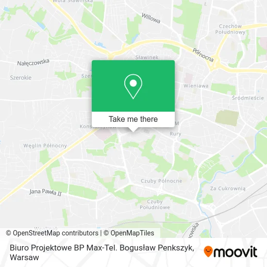 Карта Biuro Projektowe BP Max-Tel. Bogusław Penkszyk