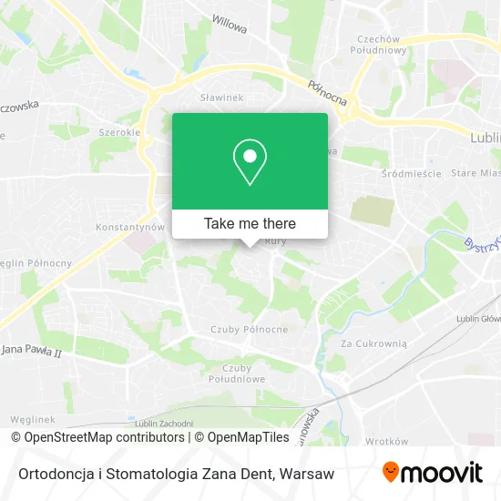 Карта Ortodoncja i Stomatologia Zana Dent