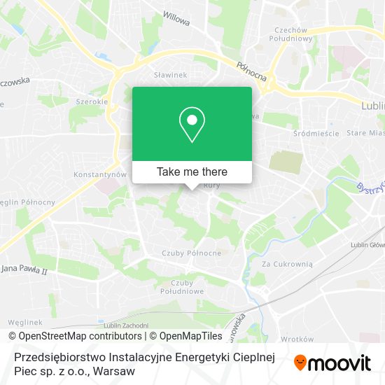 Przedsiębiorstwo Instalacyjne Energetyki Cieplnej Piec sp. z o.o. map