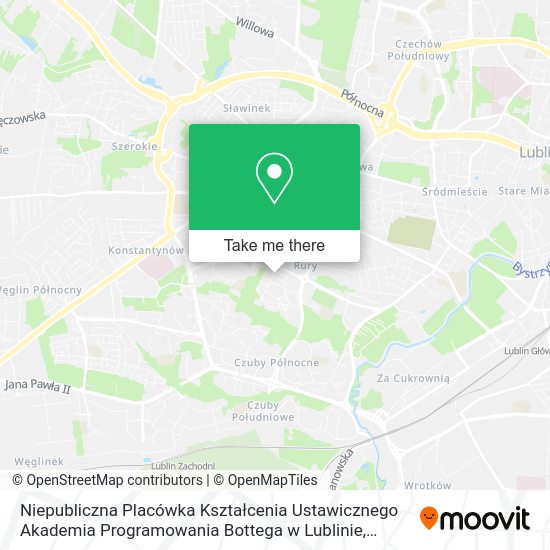 Niepubliczna Placówka Kształcenia Ustawicznego Akademia Programowania Bottega w Lublinie map