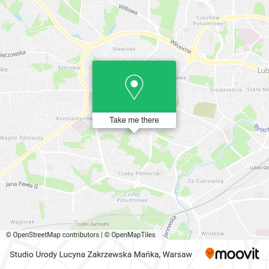 Studio Urody Lucyna Zakrzewska Mańka map