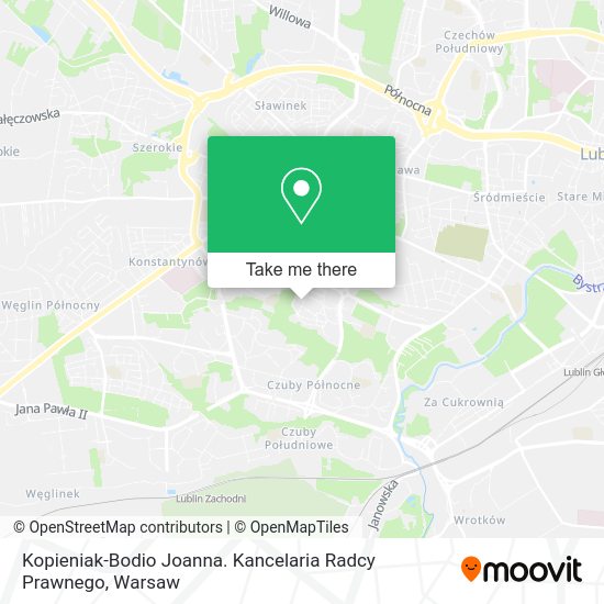 Kopieniak-Bodio Joanna. Kancelaria Radcy Prawnego map