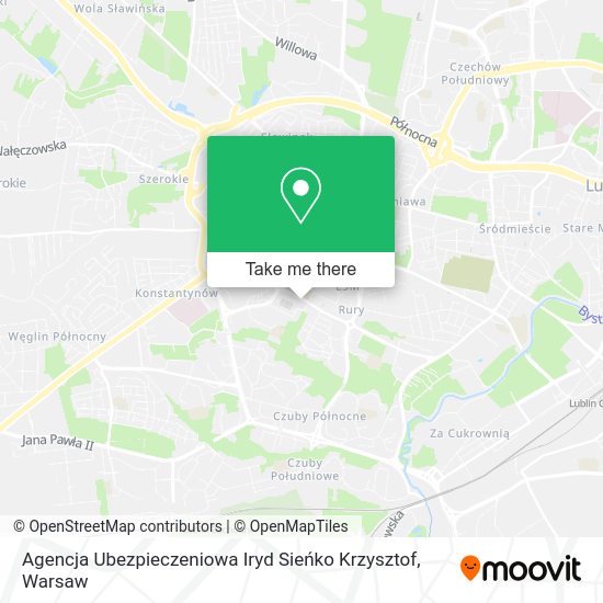 Agencja Ubezpieczeniowa Iryd Sieńko Krzysztof map