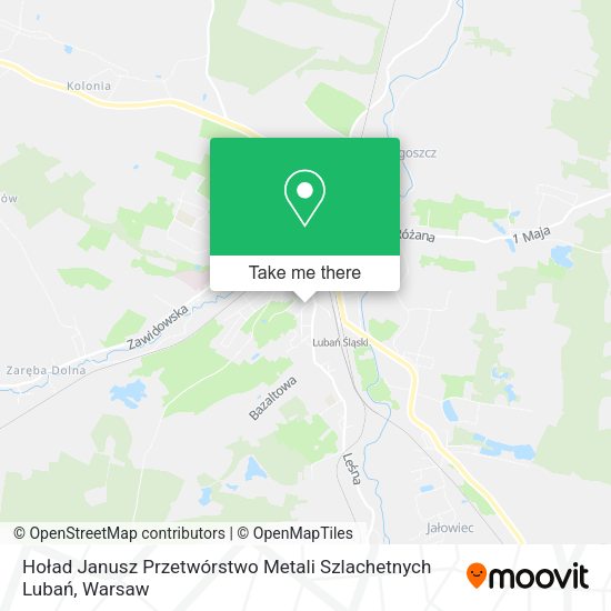 Hoład Janusz Przetwórstwo Metali Szlachetnych Lubań map