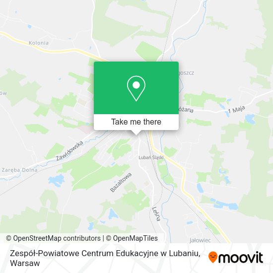 Zespół-Powiatowe Centrum Edukacyjne w Lubaniu map