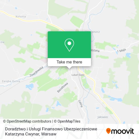 Doradztwo i Usługi Finansowo Ubezpieczeniowe Katarzyna Cwynar map