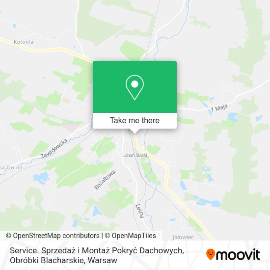 Service. Sprzedaż i Montaż Pokryć Dachowych, Obróbki Blacharskie map