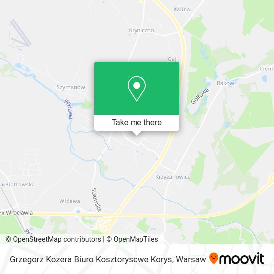 Grzegorz Kozera Biuro Kosztorysowe Korys map