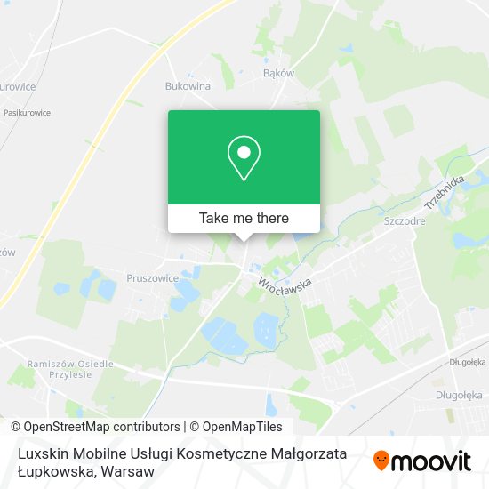 Карта Luxskin Mobilne Usługi Kosmetyczne Małgorzata Łupkowska