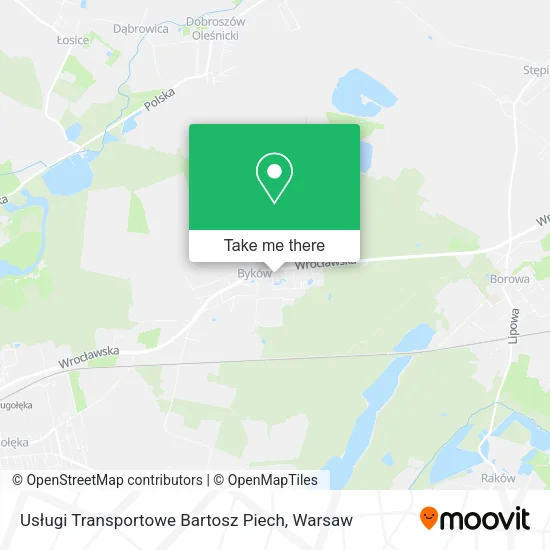 Карта Usługi Transportowe Bartosz Piech