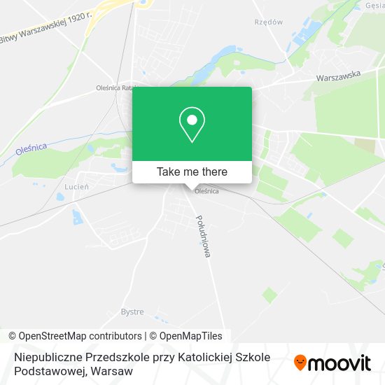 Карта Niepubliczne Przedszkole przy Katolickiej Szkole Podstawowej