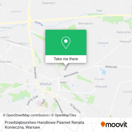 Przedsiębiorstwo Handlowe Pasmet Renata Konieczna map