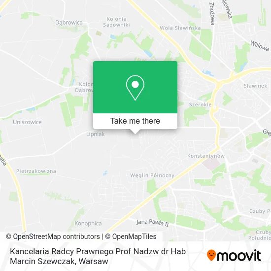 Карта Kancelaria Radcy Prawnego Prof Nadzw dr Hab Marcin Szewczak
