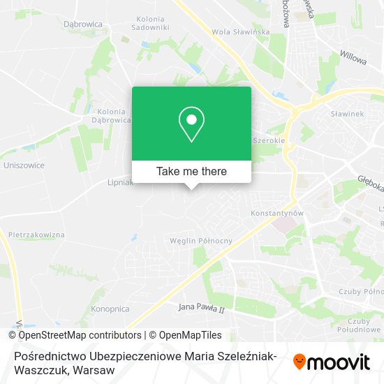 Pośrednictwo Ubezpieczeniowe Maria Szeleźniak-Waszczuk map