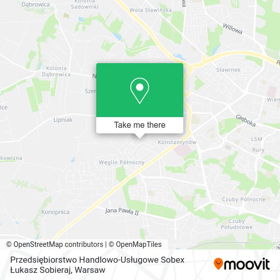 Przedsiębiorstwo Handlowo-Usługowe Sobex Łukasz Sobieraj map