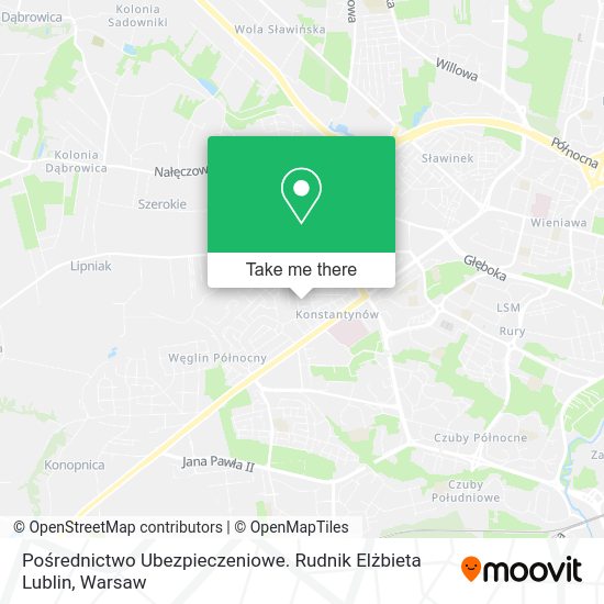 Pośrednictwo Ubezpieczeniowe. Rudnik Elżbieta Lublin map