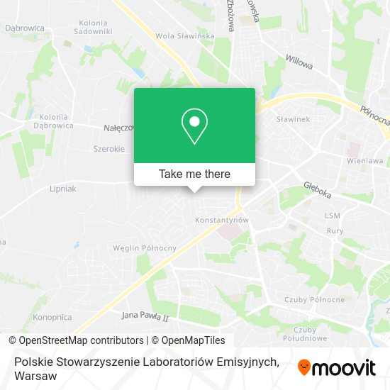 Polskie Stowarzyszenie Laboratoriów Emisyjnych map