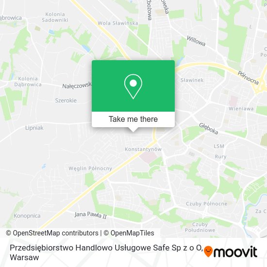 Przedsiębiorstwo Handlowo Usługowe Safe Sp z o O map