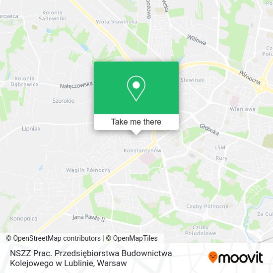 NSZZ Prac. Przedsiębiorstwa Budownictwa Kolejowego w Lublinie map