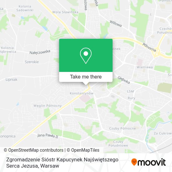 Zgromadzenie Sióstr Kapucynek Najświętszego Serca Jezusa map