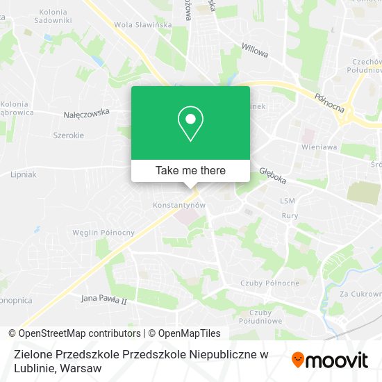 Zielone Przedszkole Przedszkole Niepubliczne w Lublinie map