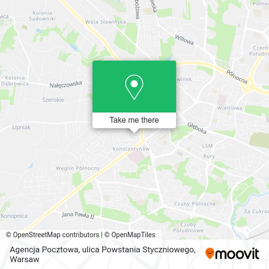 Agencja Pocztowa, ulica Powstania Styczniowego map