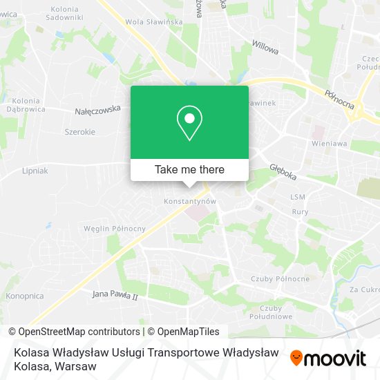 Kolasa Władysław Usługi Transportowe Władysław Kolasa map