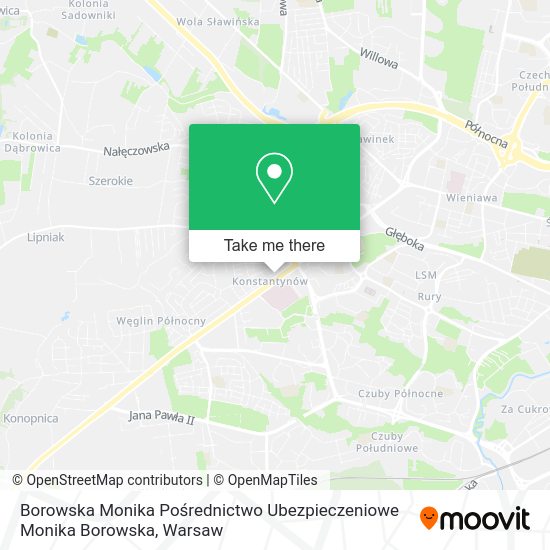 Borowska Monika Pośrednictwo Ubezpieczeniowe Monika Borowska map