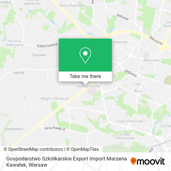 Gospodarstwo Szkółkarskie Export Import Marzena Kawałek map