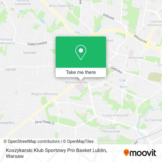 Koszykarski Klub Sportowy Pro Basket Lublin map