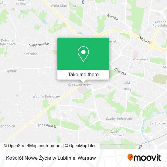 Kościół Nowe Życie w Lublinie map