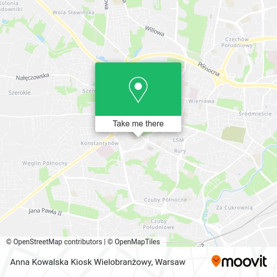 Anna Kowalska Kiosk Wielobranżowy map