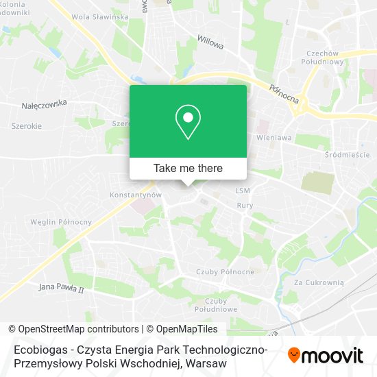 Карта Ecobiogas - Czysta Energia Park Technologiczno-Przemysłowy Polski Wschodniej