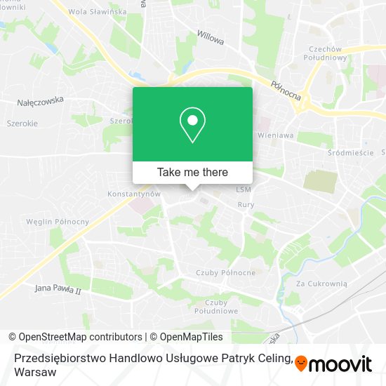 Przedsiębiorstwo Handlowo Usługowe Patryk Celing map