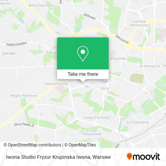 Iwona Studio Fryzur Krupinska Iwona map