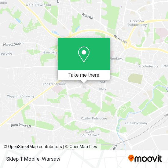 Sklep T-Mobile map