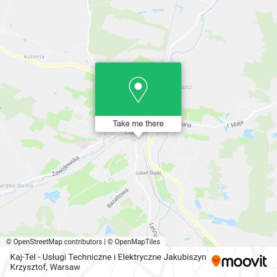 Kaj-Tel - Usługi Techniczne i Elektryczne Jakubiszyn Krzysztof map