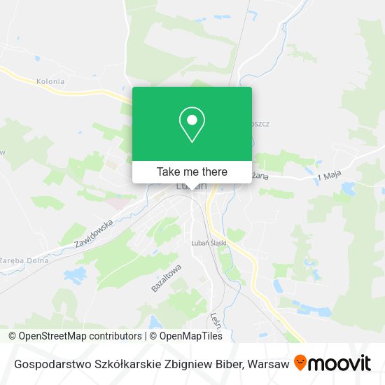 Gospodarstwo Szkółkarskie Zbigniew Biber map