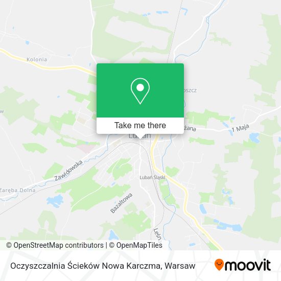 Карта Oczyszczalnia Ścieków Nowa Karczma