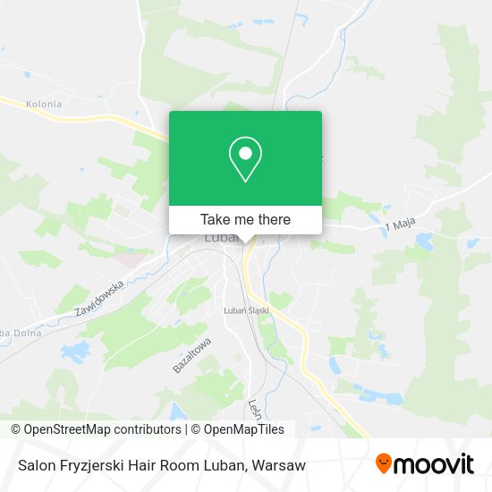 Salon Fryzjerski Hair Room Luban map