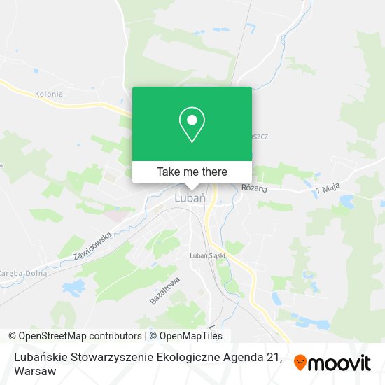 Lubańskie Stowarzyszenie Ekologiczne Agenda 21 map